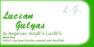 lucian gulyas business card